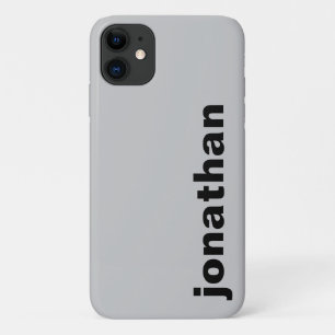 Modern Monogram Grey iPhone 11 Case