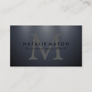 Modern Monogram Grey   Lights Business Card