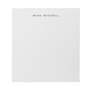 Modern Monogram Grey Stationery Simple Notepad