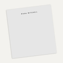 Modern Monogram Grey Stationery Simple