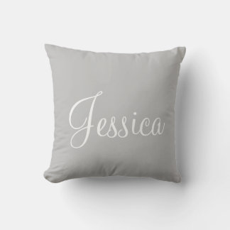 Modern Monogram Grey White Cushion