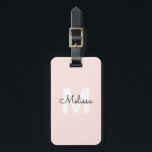 Modern Monogram Handwriting Script Name Simple Luggage Tag<br><div class="desc">Modern monogram combined with handwriting calligraphy.</div>