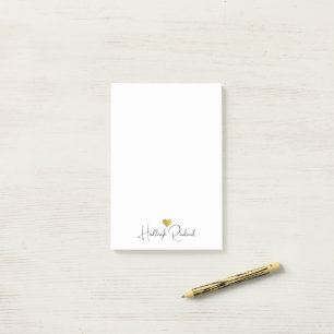 Modern Monogram Handwritten Script Name  Post-it Notes