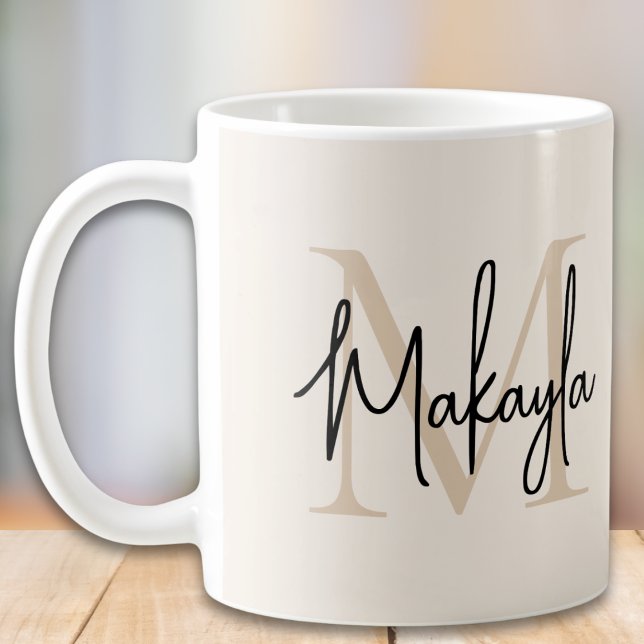 Modern Monogram Initial Coffee Mug (Creator Uploaded)
