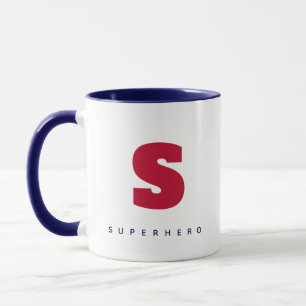 MODERN MONOGRAM INITIAL CUSTOM TEXT MUG