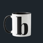 Modern Monogram Initial Letter Black and White B Mug<br><div class="desc">Cute modern B monogram in black and white. If your preferred letter does not work on this mug,  please see the monogram mug collection for the letter you'd like or contact me.</div>