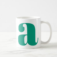Modern Monogram Initial Letter in Emerald Green