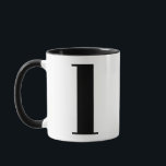 Modern Monogram Initial Letter l Black and White Mug<br><div class="desc">Cute modern l monogram in black and white. If your preferred letter does not work on this mug,  please see the monogram mug collection for the letter you'd like or contact me.</div>