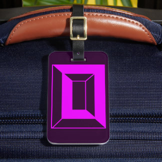 Modern Monogram Initial Letter O Luggage Tag