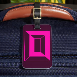 Modern Monogram Initial Letter O Luggage Tag