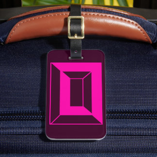 Modern Monogram Initial Letter O Luggage Tag