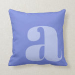 Modern Monogram Initial Letter Trendy Periwinkle Cushion<br><div class="desc">Cute modern monogram with the first letter of your choosing,  in periwinkle purple.</div>