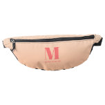 Modern Monogram Initial Name Peach Gradient Bum Bags<br><div class="desc">Modern typography minimalist monogram initial design which can be changed to personalise. Peach gradient background.</div>