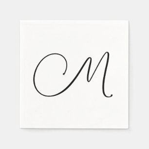Modern Monogram Initial Napkin