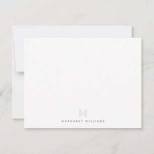 Modern Monogram Initial Personalised Card