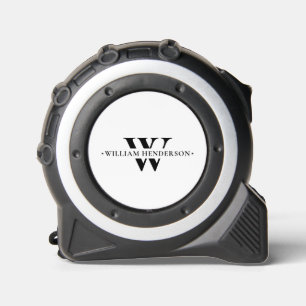 Modern Monogram Initial Professional Black White 1