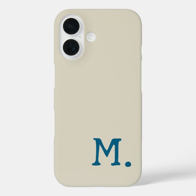 Modern Monogram Initial Replace Add Yours Case-Mate iPhone Case (Back)