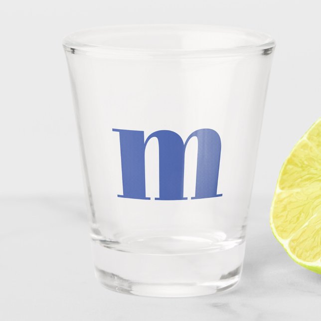 Modern Monogram Initial Shot Glass (Creator Uploaded)