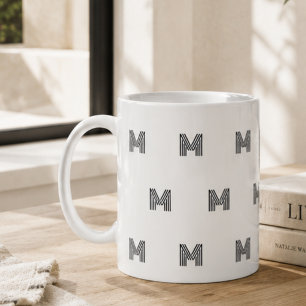 Modern Monogram Initial Simple Minimal Coffee Mug