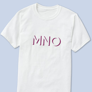 Modern Monogram Initials Drop Shadow T-Shirt