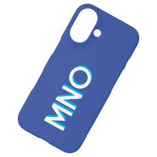 Modern Monogram Initials Personalised iPhone 16 Case