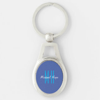 Modern Monogram Initials Professional Plain Simple Key Ring