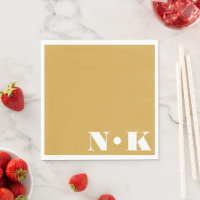 Modern Monogram Initials Yellow Custom Wedding
