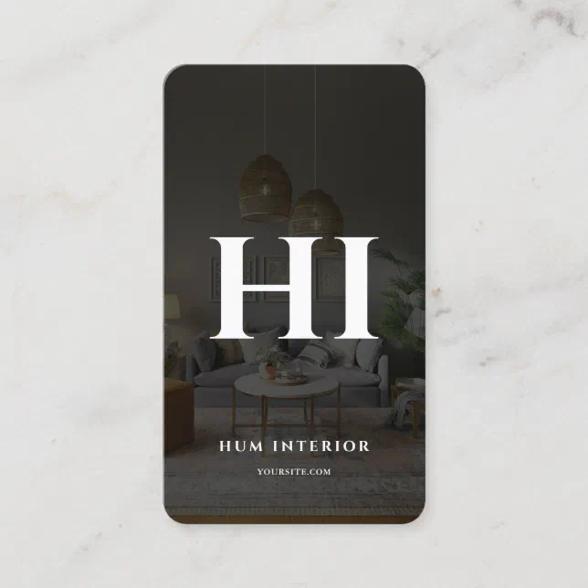 Modern Monogram Interior Designer Architecture Business Card | Zazzle