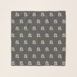 Modern Monogram Letter Typewriter Typography Grey Scarf<br><div class="desc">Cute modern typewriter typography monogram pattern with the letter of your choosing,  in charcoal grey and cream.</div>