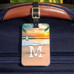 Modern Monogram Luggage Tag 
