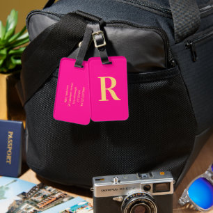 Modern Monogram  Luggage Tag