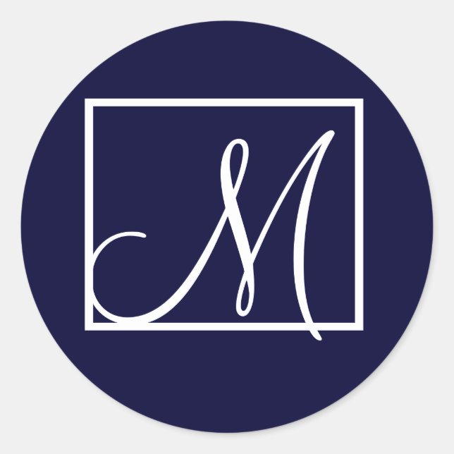 Modern Monogram M Stickers (Front)