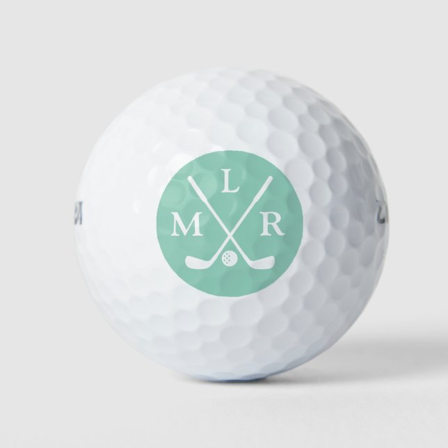 Modern Monogram Mark Golf Balls (Front)