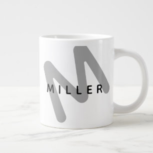 Modern Monogram Miller Jumbo Mug              