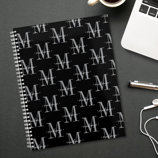 Modern Monogram Minimal Black White Planner (Creator Uploaded)