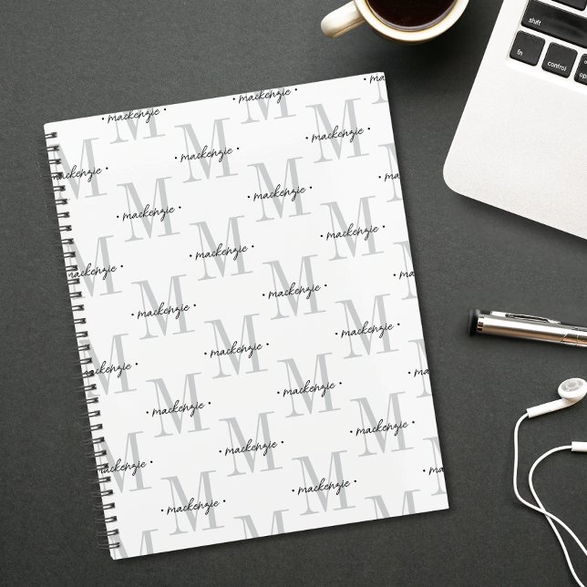 Modern Monogram Minimal Black White Planner (Creator Uploaded)