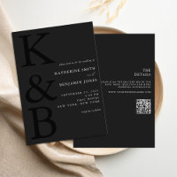 Modern Monogram Minimalist All in One Wedding