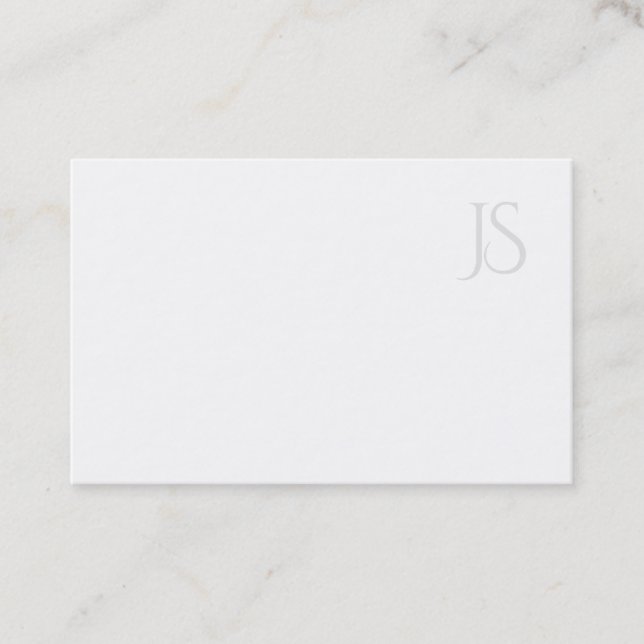 Modern Monogram Minimalist Professional Simple Business Card (Front)