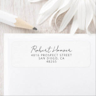 Modern Monogram Minimalist Return Address