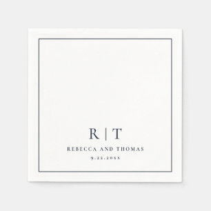 Modern Monogram Minimalist Wedding Napkin