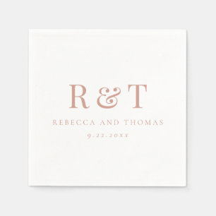 Modern Monogram Minimalist Wedding Napkin