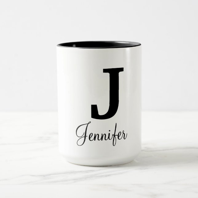 Modern Monogram Mug (Center)
