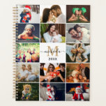 Modern Monogram & Name 14-Photo Collage Planner<br><div class="desc">Add a monogrammed initial,  name and 14 photos to this modern planner. If you need any help customising this,  please message me using the button below and I'll be happy to help.</div>