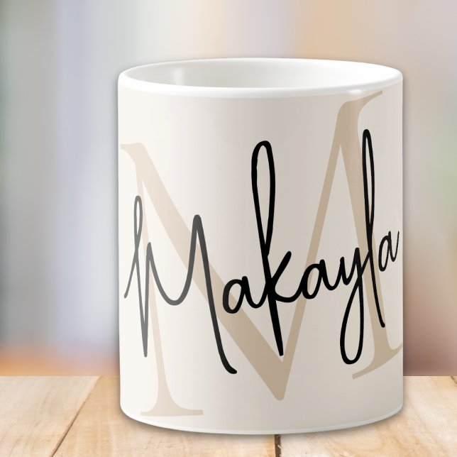 Modern Monogram Name Coffee Mug (Creator Uploaded)