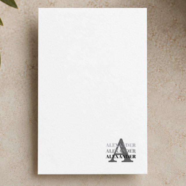 Modern Monogram Name Enclosure Card (Creator Uploaded)