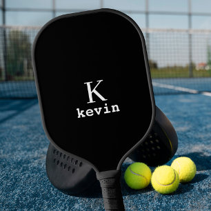 Modern monogram name simple custom pickleball paddle