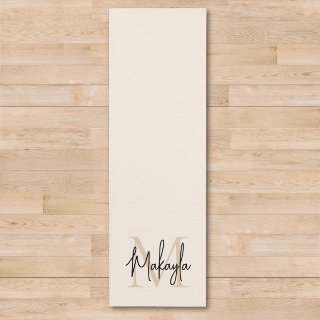 Modern Monogram Name  Yoga Mat (Creator Uploaded)