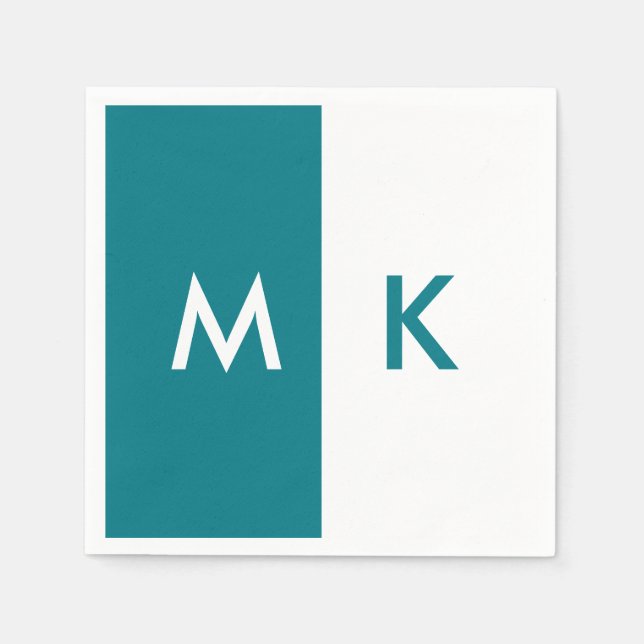 Modern Monogram Napkin (Front)