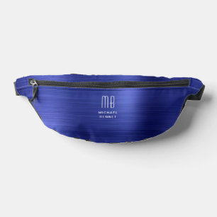 Modern Monogram Navy Blue Bum Bags