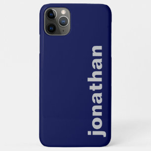 Modern Monogram Navy Blue iPhone 11 Pro Max Case